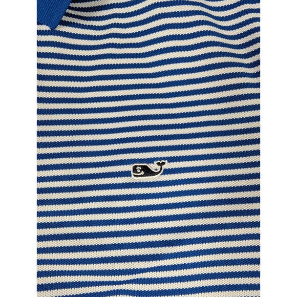 Vineyard Vines Performance Dress Women's Medium white blue stripe shirt style - Picture 11 of 16